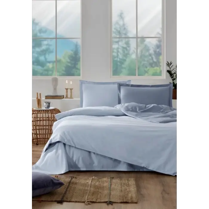 Özdilek Çift Kişilik Ranforce Nevresim Takımı Colourist Buz Mavisi Marina