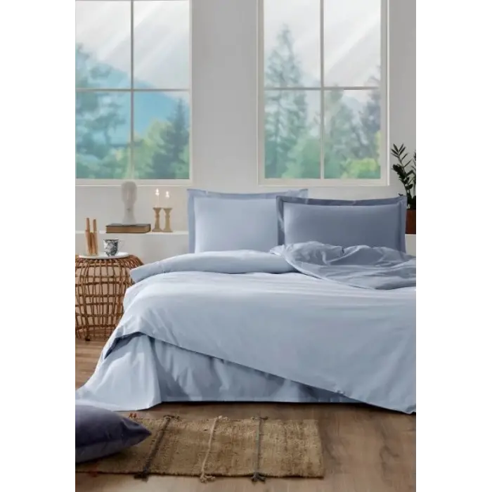 Özdilek Çift Kişilik Ranforce Nevresim Takımı Colourist Buz Mavisi Marina