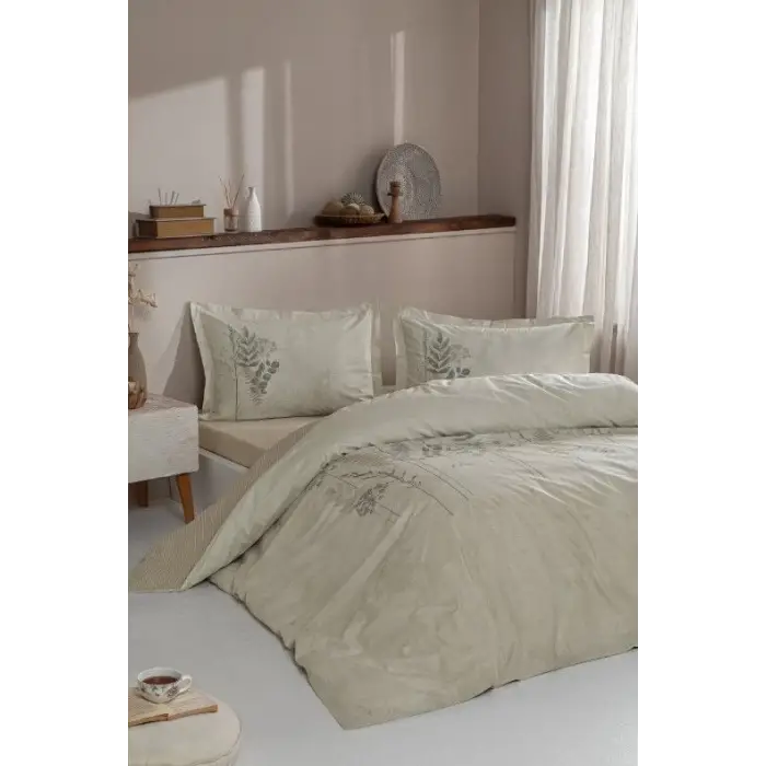 Özdilek Çift Kişilik Ranforce Nevresim Takımı Conium Krem