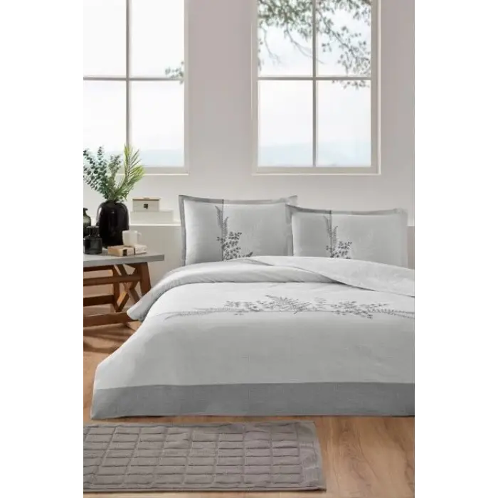 Özdilek Çift Kişilik Ranforce Nevresim Takımı Helecho Gri