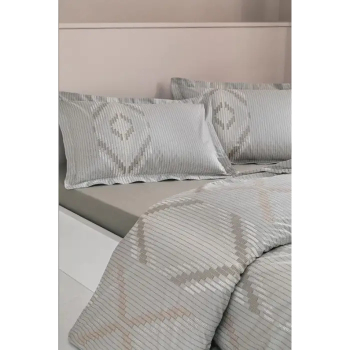 Özdilek Çift Kişilik Ranforce Nevresim Takımı Linea Ethnica Krem