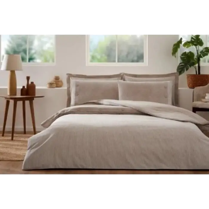 Özdilek Çift Kişilik Ranforce Nevresim Takımı Natural Cappuccino