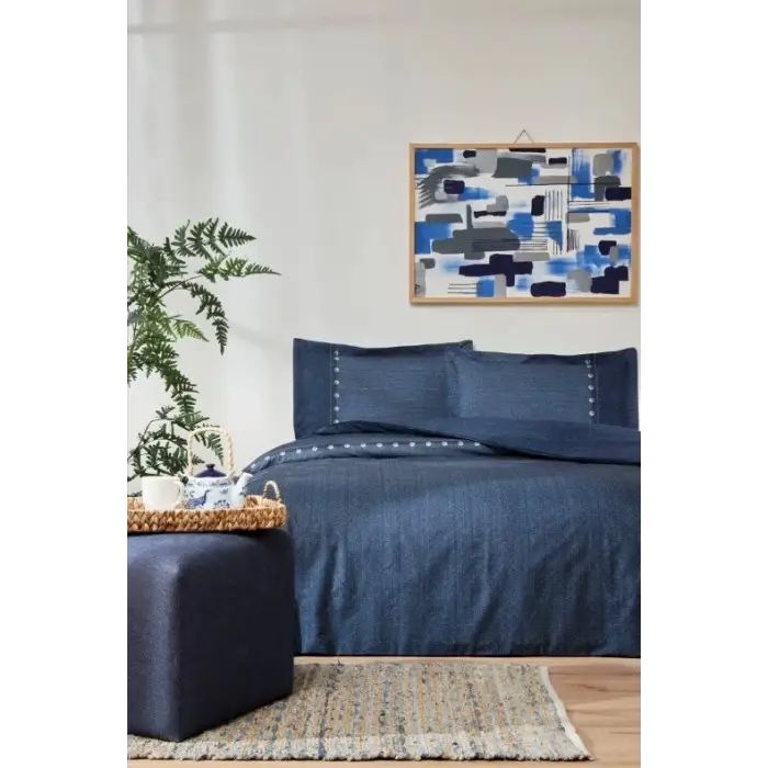 Özdilek Çift Kişilik Ranforce Nevresim Takımı Oregon Lacivert