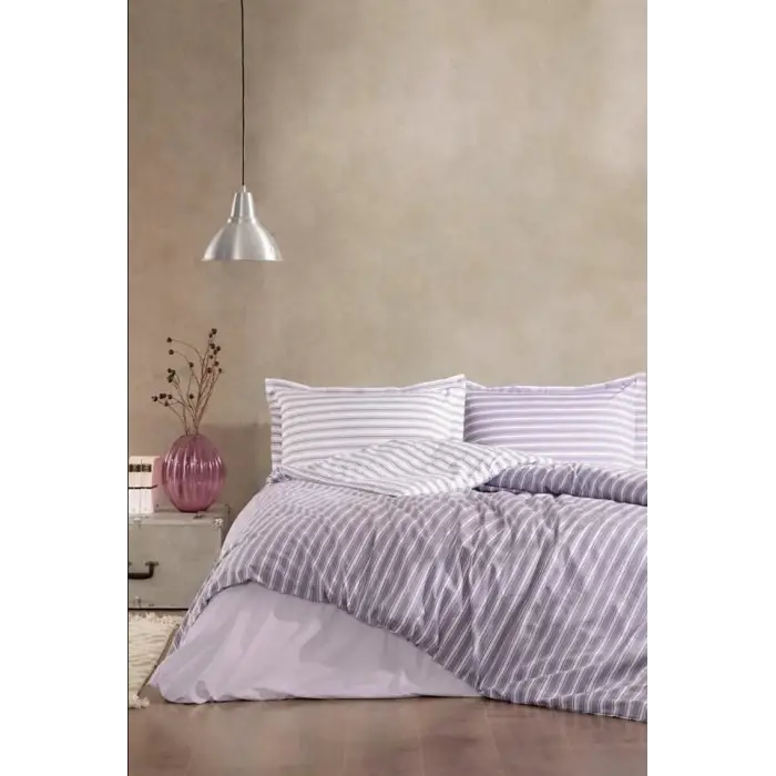 Özdilek Çift Kişilik Ranforce Nevresim Takımı Trioline Mor