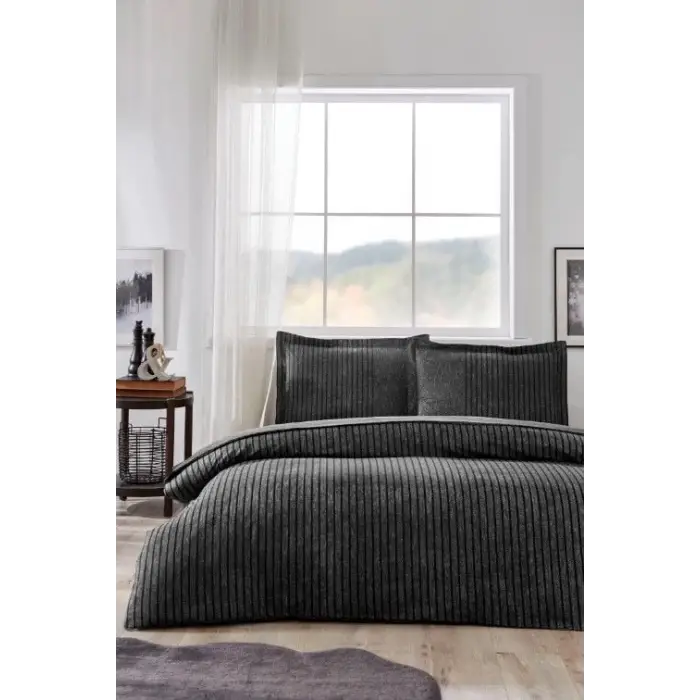 Özdilek Maskülen Çift Kişilik Nevresim Takımı Noil Antrasit