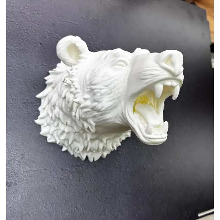 Özel Tasarım Beyaz Ayı Duvar Aksesuarı 3d Dekoratif Heykel 25x19 Cm