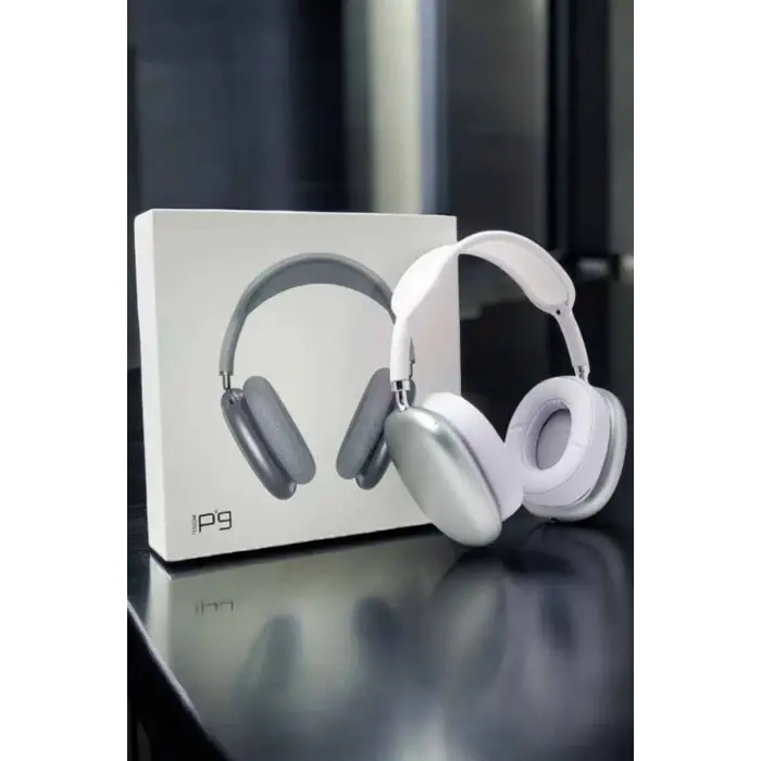 P9 Air Max Kablosuz 5.0 Mikrofonlu Bluetooth Kulaklık Beyaz Yüksek Ses Kaliteli
