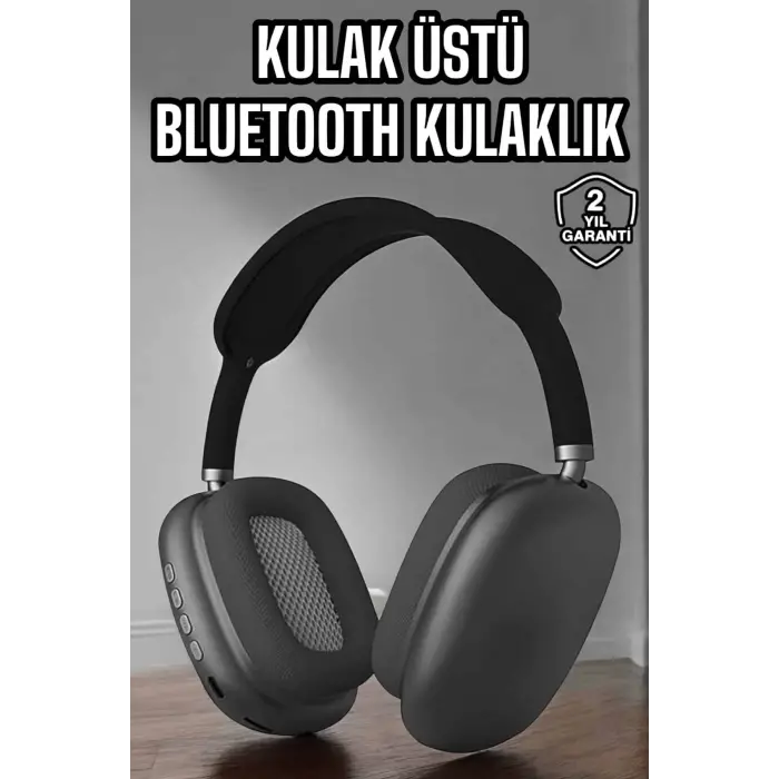 P9 Plus Hi-fi Ses Kalitesi Ayarlanabilir Mikrofonlu Bluetooth Kulaklık Siyah