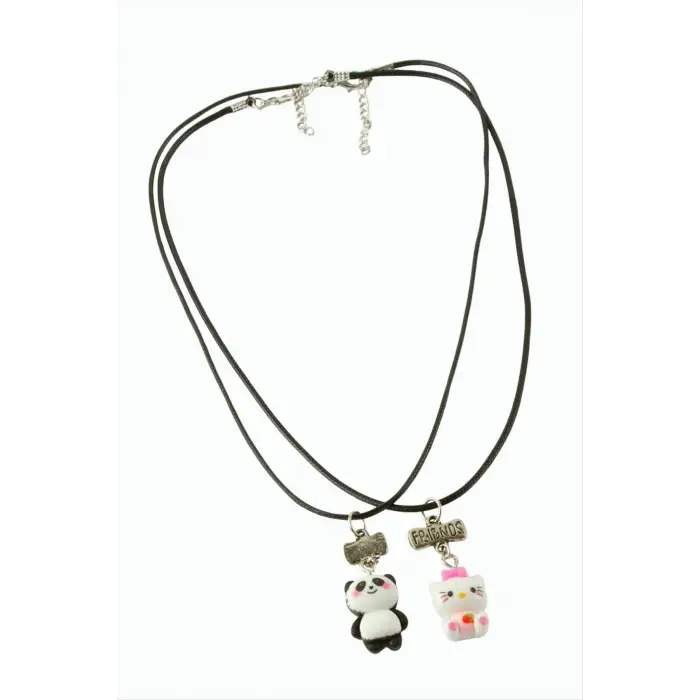 Panda Kedi Arkadaşlık Kolyeleri (Çift Kolye)