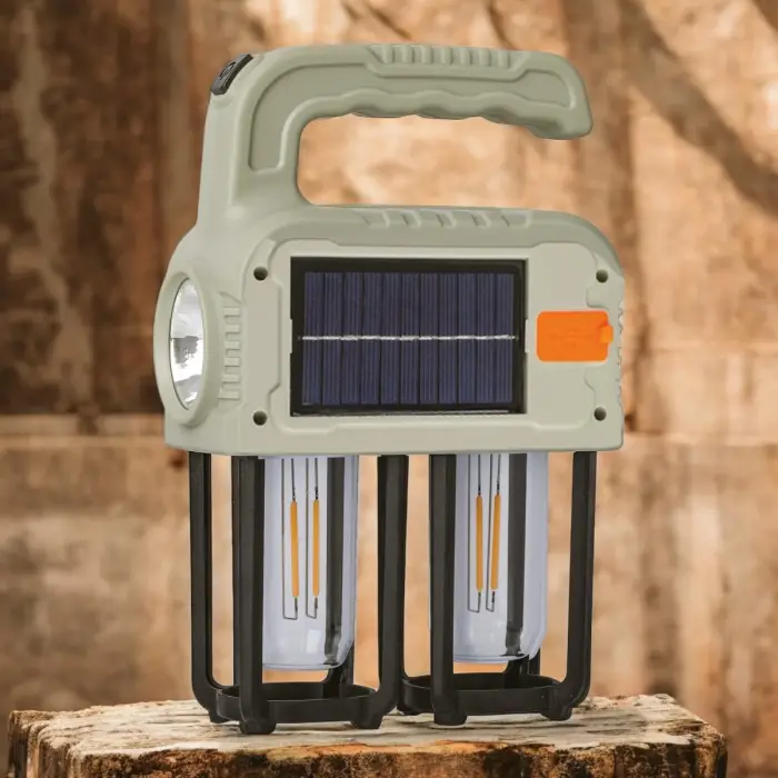 BX PT-6219 USB ŞARJLI SOLAR EL FENERİ