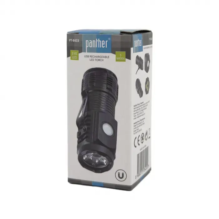 BX PT-8433 USB ŞARJLI EL FENERİ