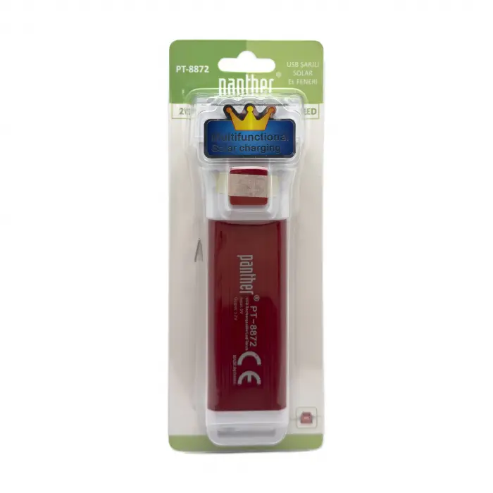 BX PT-8872 USB ŞARJLI SOLAR EL FENERİ
