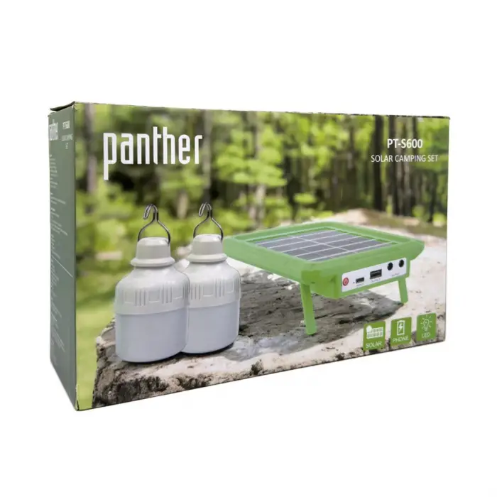 BX PT-S600 ŞARJLI SOLAR KAMP SETİ