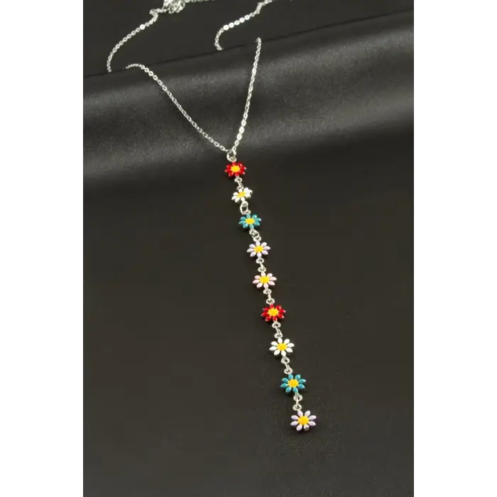 Papatya Çelik Y Kolye