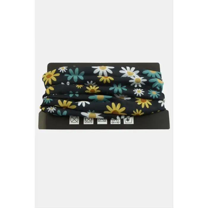 Papatya Desenli Baff Boyunluk