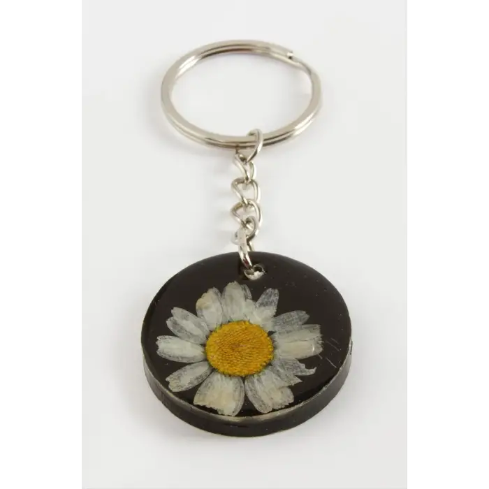 Papatya Epoksi Anahtarlık