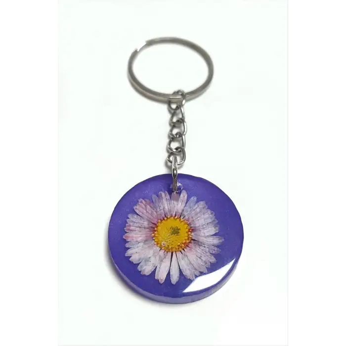 Papatya Epoksi Anahtarlık