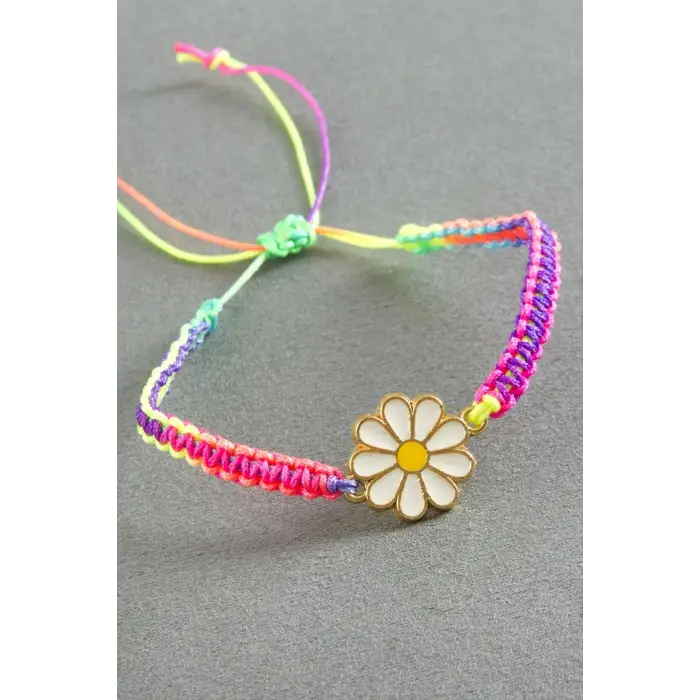 Papatya Makrome İp Bileklik