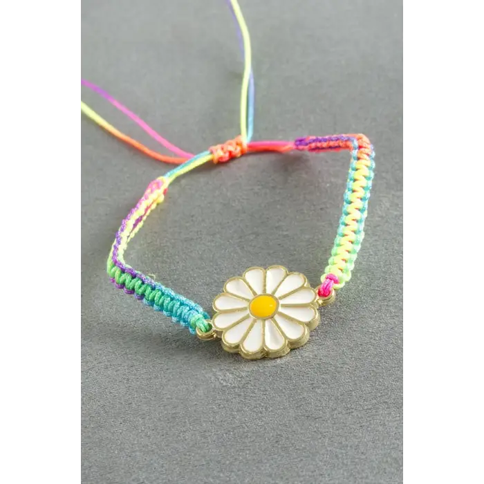 Papatya Makrome İp Bileklik
