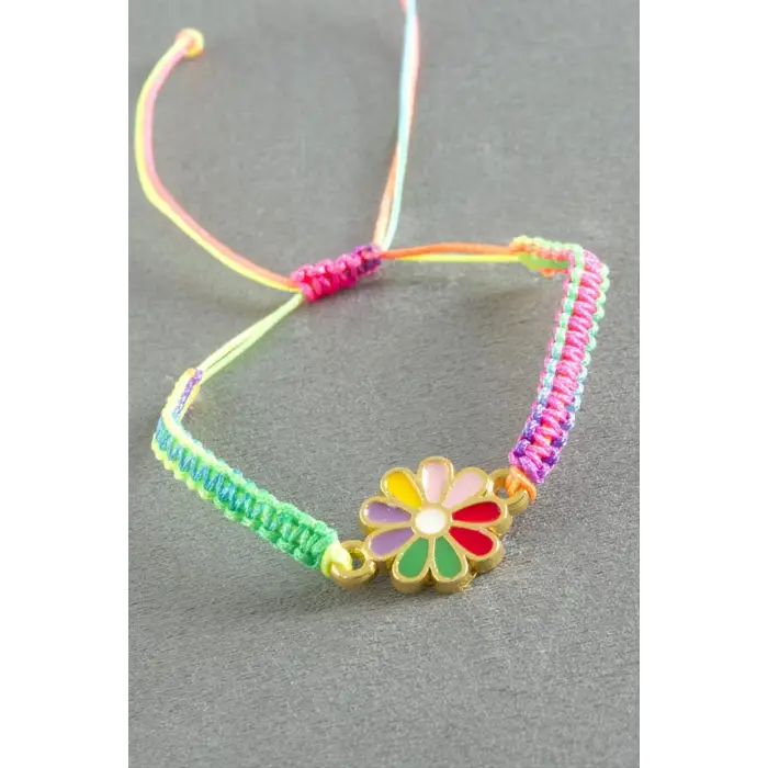 Papatya Makrome İp Bileklik