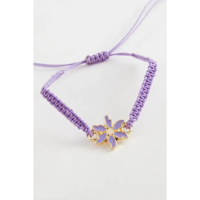 Papatya Makrome Örgülü Bileklik