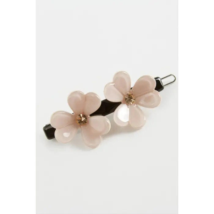 Papatya Taşlı Klipsli Toka