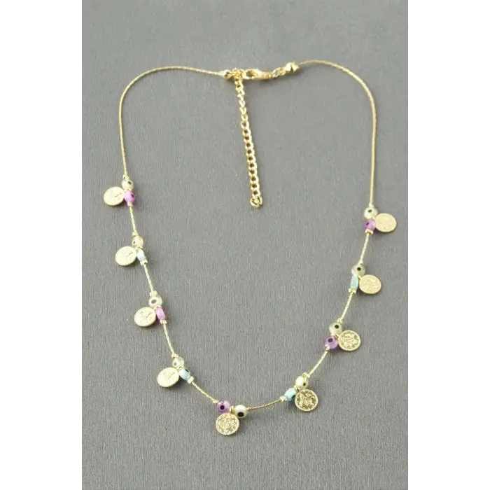 Paralı Boncuk Nazar Kolye