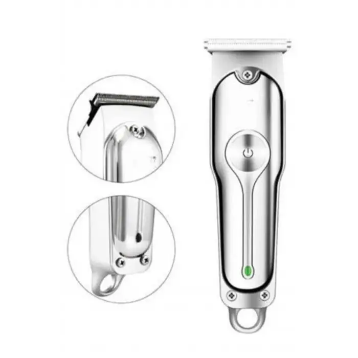 Paslanmaz Çelik Bıçaklı Kablosuz Şarjlı Dijital Göstergeli Tıraş Makinesi