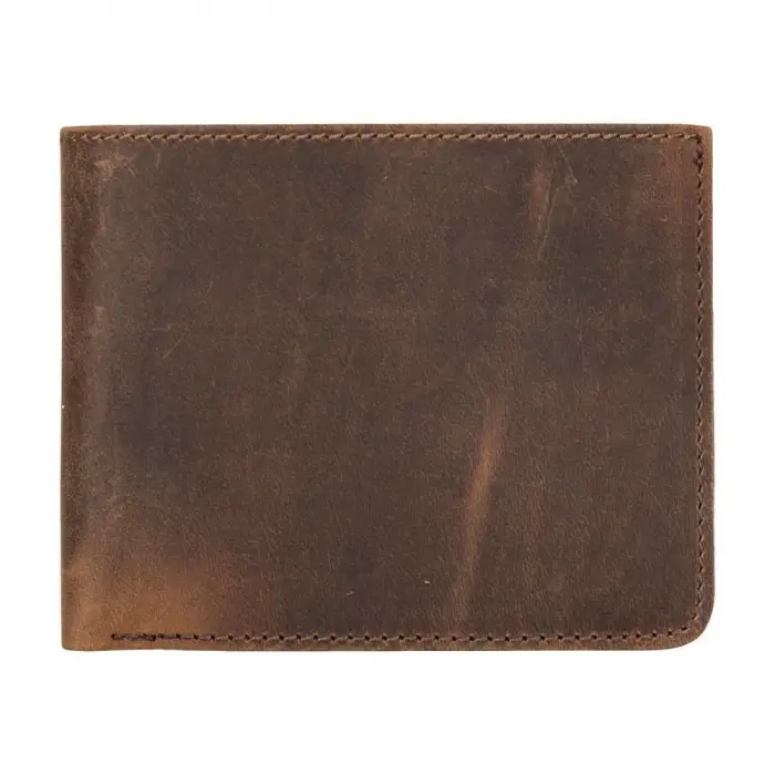 Paul Deri Cüzdan Ve Kartlık, 12 Adet Kart Bölmeli, Antik Kahve