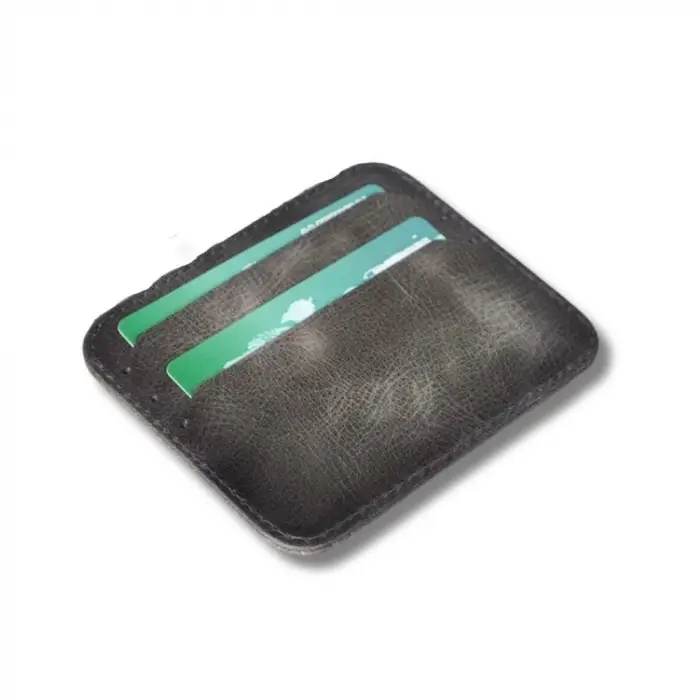 Pedro Slim Deri Kartlık VS4EF Gri