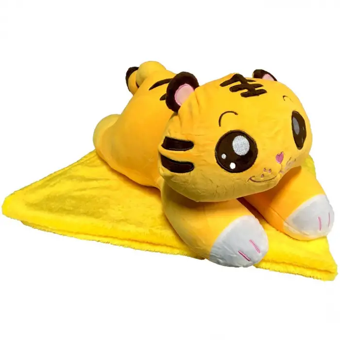 Peluş Battaniyeli Yatan Kedi 55 cm.