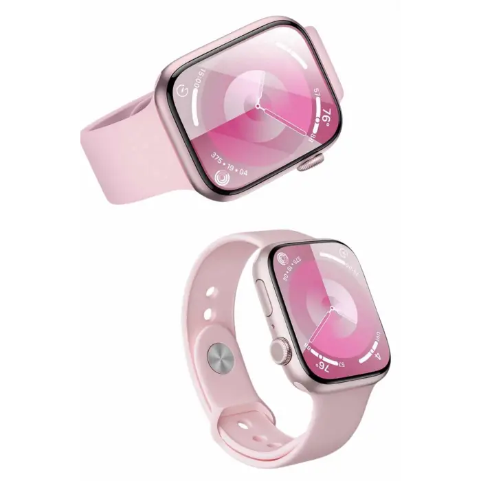 Pembe Akıllı Saat 49mm iOS & Android Uyumlu Arama Özellikli