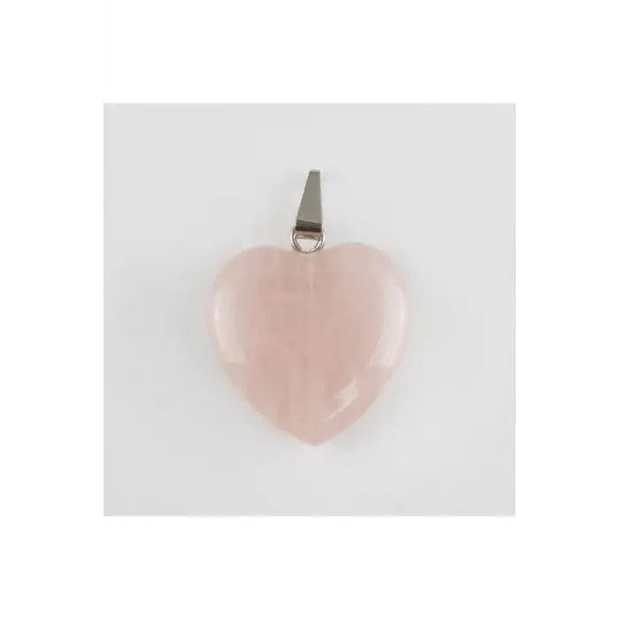 Pembe Kuvars Kalpli Doğaltaş Kolye Ucu