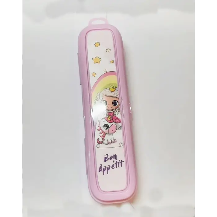 Pembe Multi Renkli Kapaklı Kalemlik Kutusu -Çanta İçi Saklama - Diş Fırçası - Makyaj Fırçası Kutu (336336)