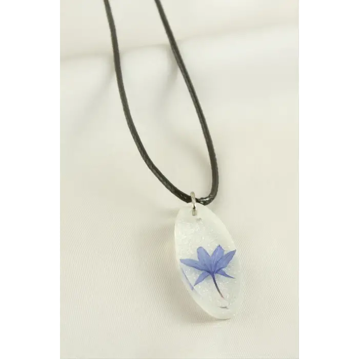 Peygamber Çiçeği Elips Epoksi Kolye