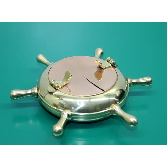 Pirinç Dümenli Kapaklı Küllük