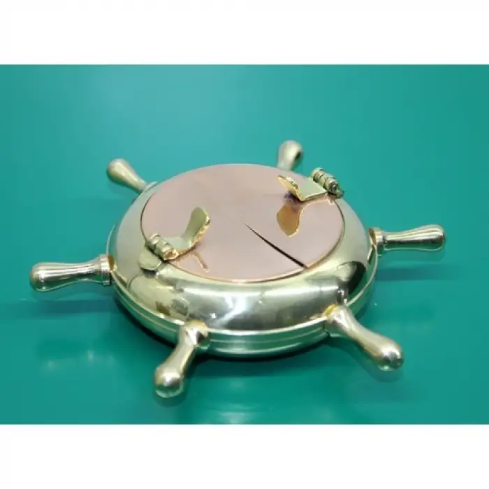 Pirinç Dümenli Kapaklı Küllük