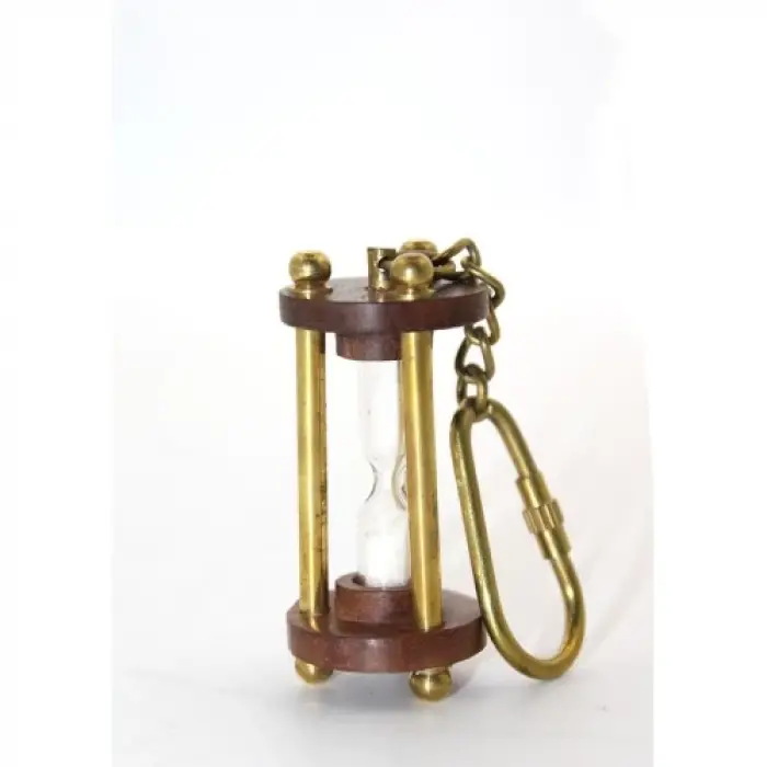 Pirinç Kum Saati Anahtarlık Model 4