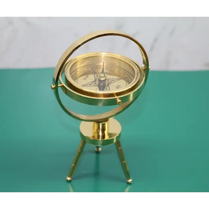 Pirinç Masa Üstü Pusula Model 2