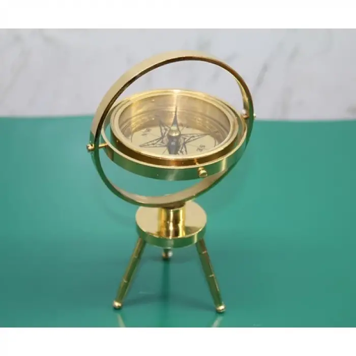 Pirinç Masa Üstü Pusula Model 2