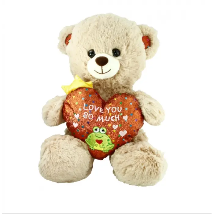 PJH2323 PELUŞ 30CM I LOVE YOU KALPLİ AYI -VRD