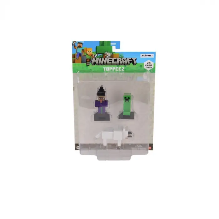 PMI MC2020 Minecraft 3D Figür Toppeez 3lü Set