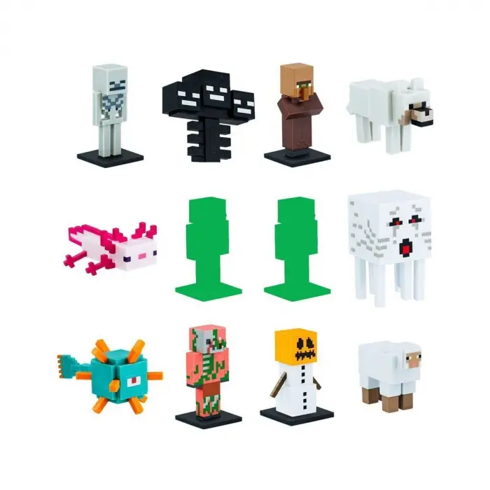 PMI MC2080 Minecraft 3D Figür Toppeez 12li Delüks Set