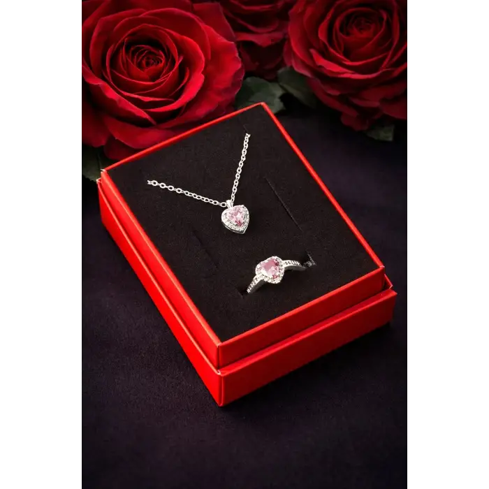 Pnr Kalp Zirkon Taşlı Set Koyle