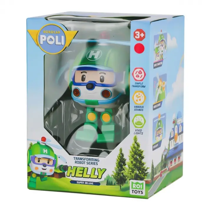 POLI MRT-688 Sesli ve Işıklı Robocar Poli Büyük Transforming Robot Helly -Necotoys