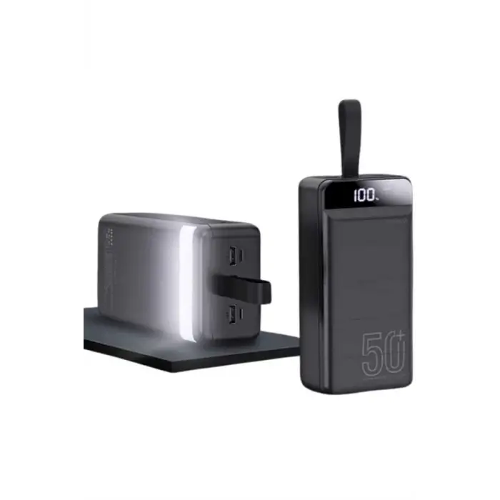 Powerbank 50.000 Mah Dijital Göstergeli Taşınabilir 4 Portlu Hızlı Powerbank