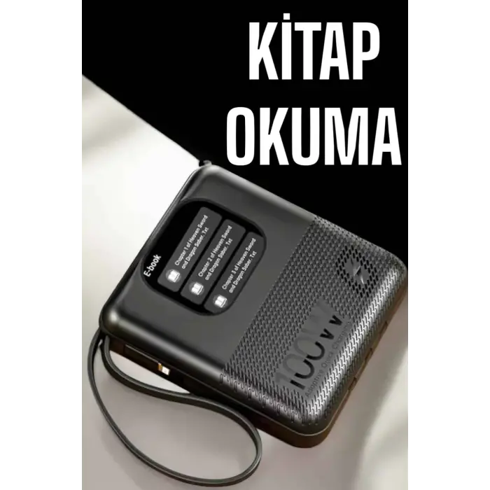 Powerbank Ekranlı Çok Fonksiyonlu Müzik Dinleme Kitap Okuma