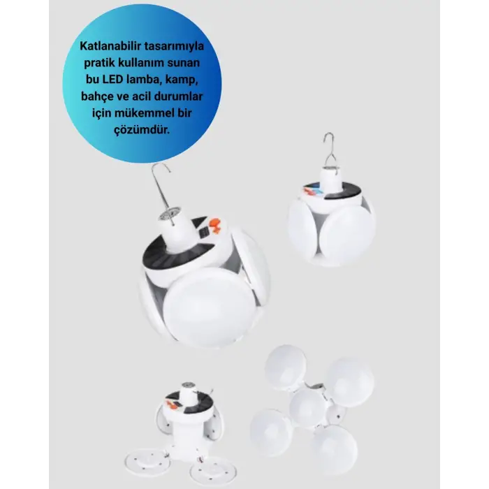 Pratik Katlanabilir Solar Led Aydınlatma Lambası