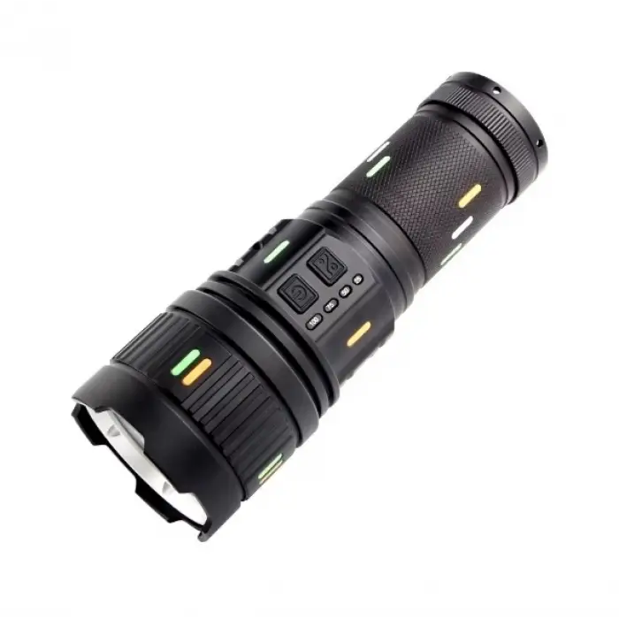 Pro F-3001 Alüminyum Tg Led Güç Göstergeli Type-c Şarjlı El Feneri 100 W