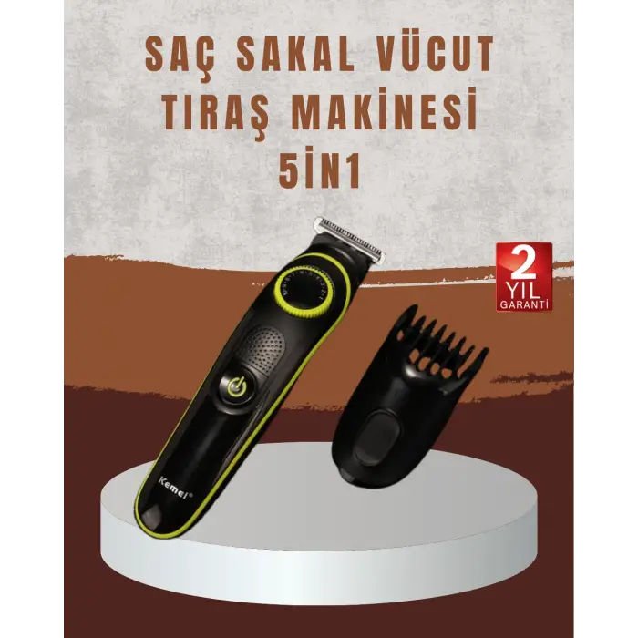 Profesyonel Erkek Saç Sakal Şekillendirme ve Vücut Bakım Seti Şarjlı Tıraş Makinesi